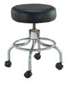 Revolving Adjustable Height Stool with Round Footrest